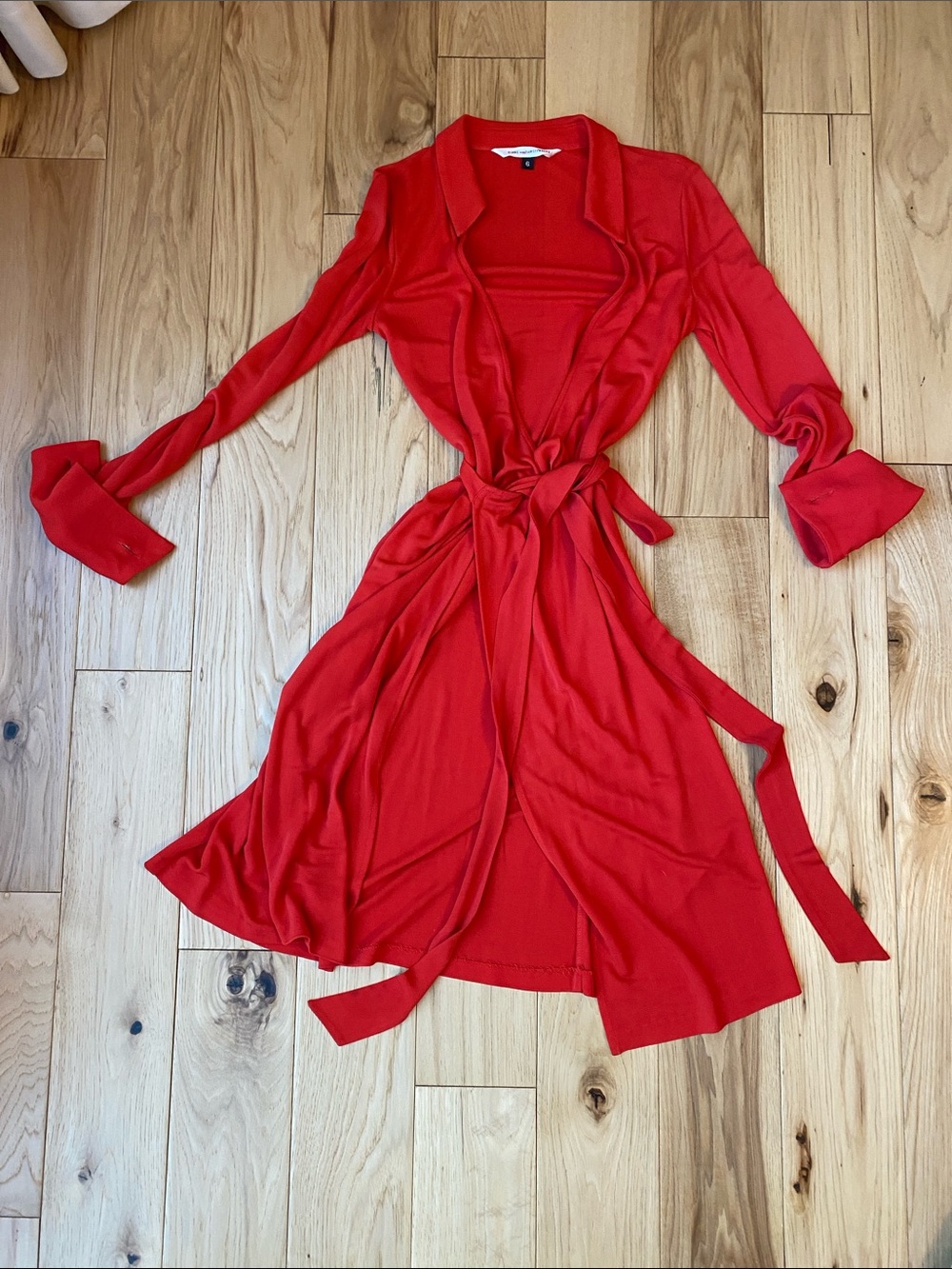 Diane Von Furstenberg Red/Orange Wrap Dress